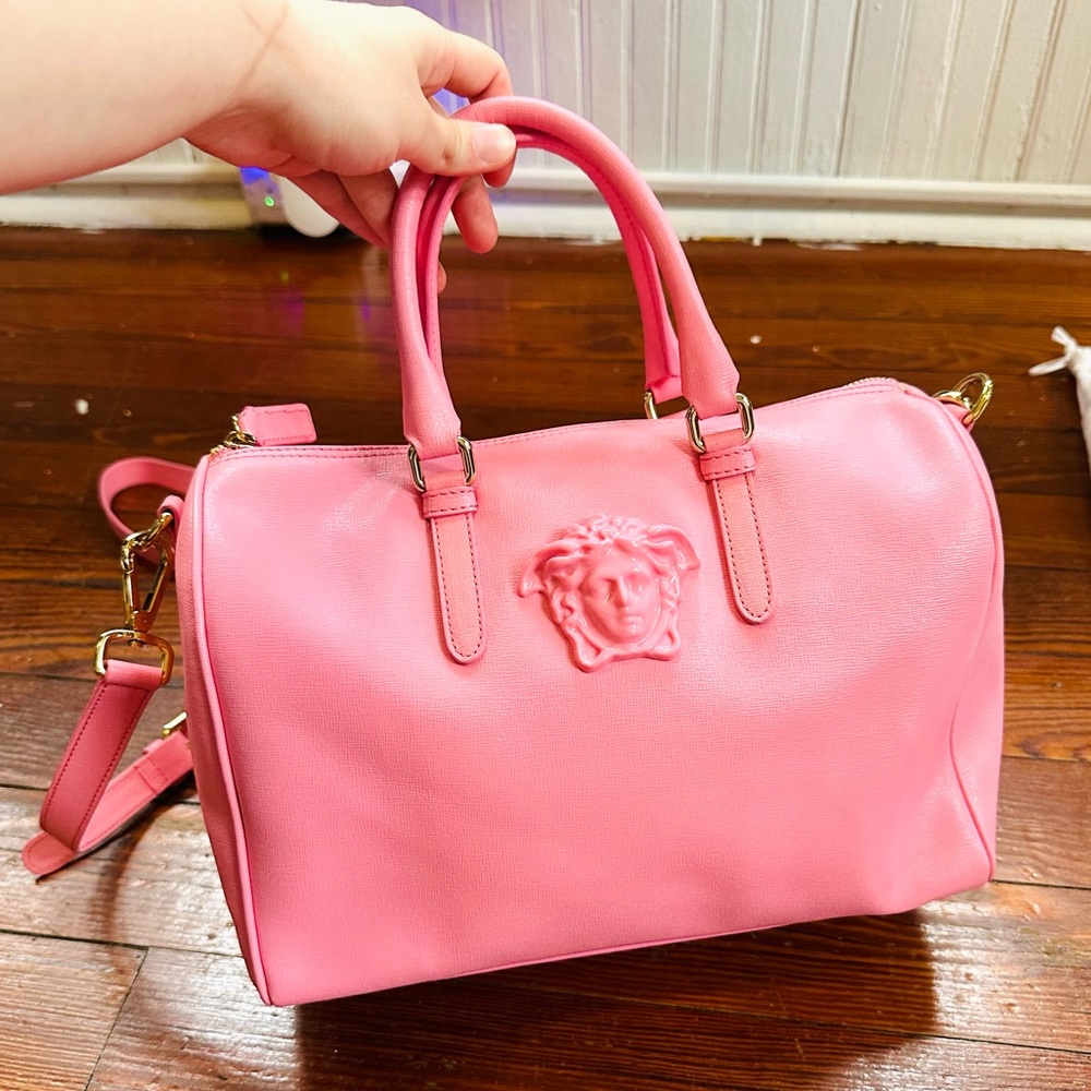 Authentic Versace Baby Pink Bowling Bag